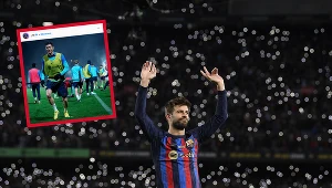 Gerard Pique - zdjęcie główne. Miniaturka: Robert Lewandowski 