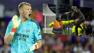 Aaron Ramsdale został kopnięty przez jednego z kibiców Tottenhamu 