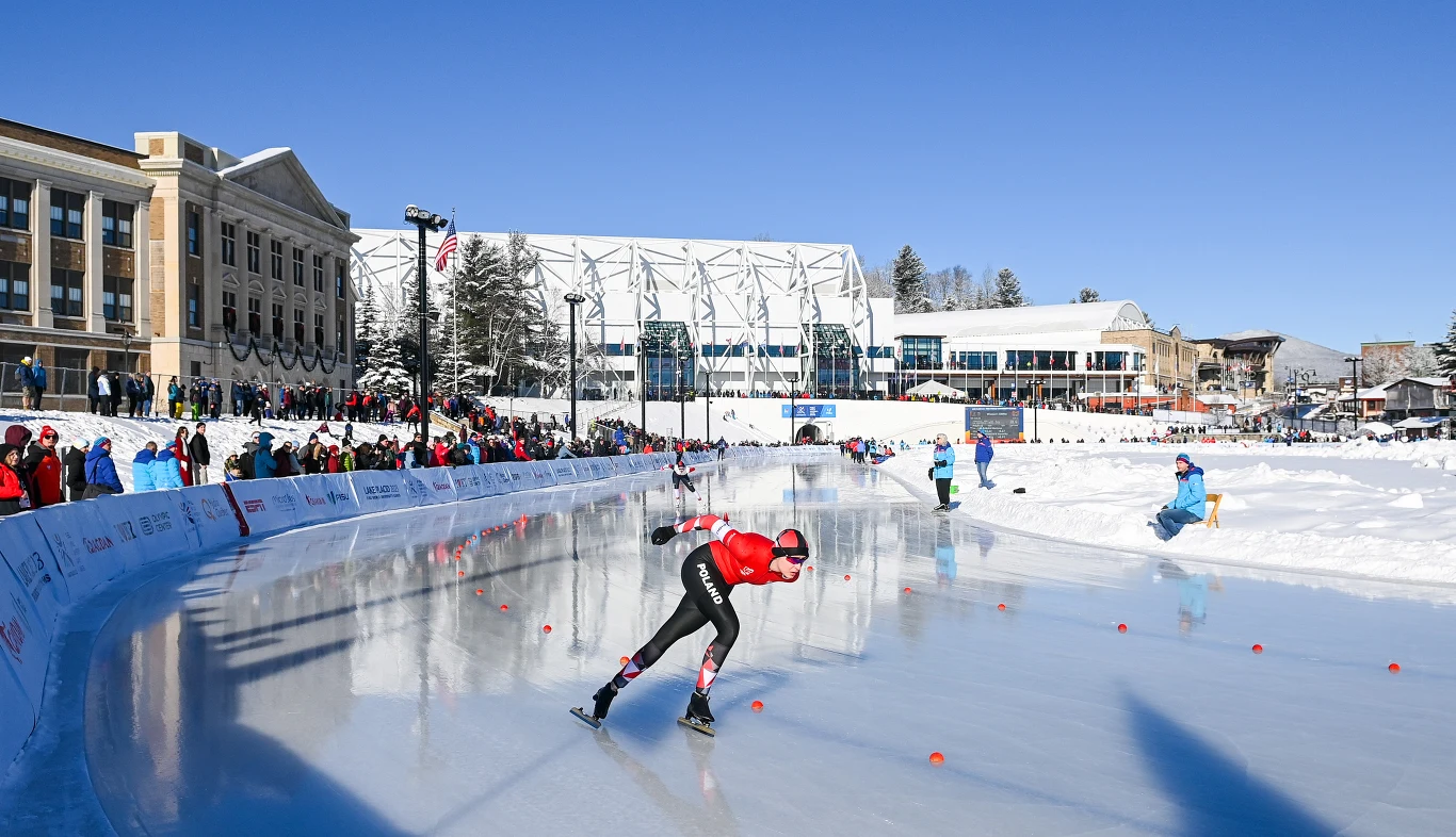 Magdalena Baran na torze w Lake Placid