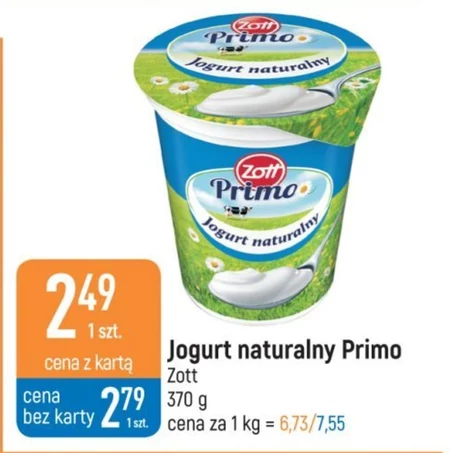 Zott Primo Jogurt naturalny 370 g