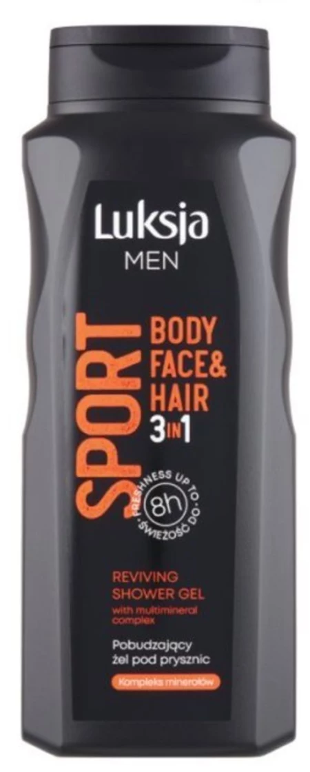 Luksja Men Sport Pobudzający żel pod prysznic 3w1 500 ml