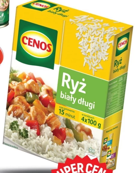 Cenos Ryż biały długi 400 g (4 torebki)