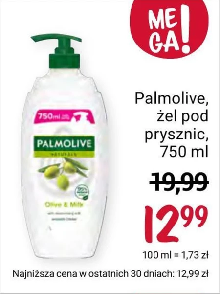 Palmolive Naturals Olive & Milk Kremowy żel pod prysznic 750 ml
