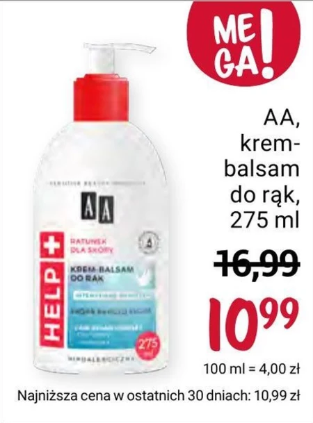 AA Help krem-balsam do rąk XXL 275 ml