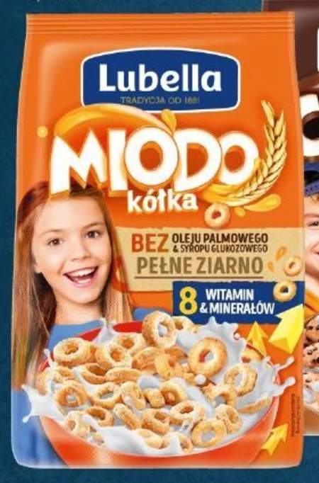 Lubella Miodo kółka Zbożowe kółka z miodem 250 g