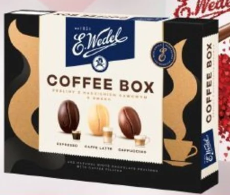 E. Wedel Coffee Box Pralinki z nadzieniem kawowym o smaku espresso cappuccino caffe latte 100 g