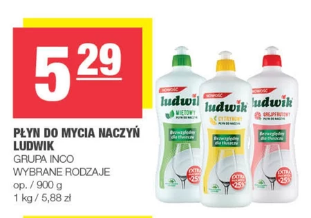 Ludwik Płyn do naczyń malinowy 1,35 kg