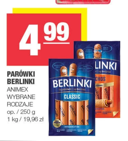 Berlinki Classic Parówki 1,5 kg