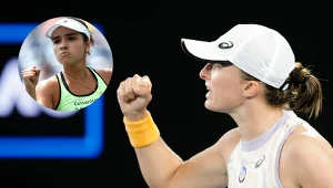 Iga Świątek i w kółku Camila Osorio 