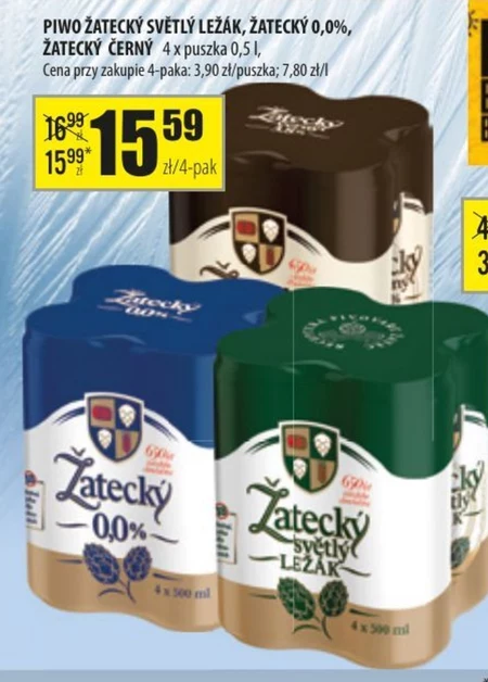 Žatecký Piwo bezalkoholowe 4 x 500 ml