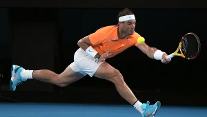 Rafael Nadal w meczu z Mackenzie McDonaldem