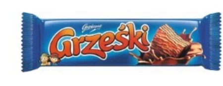 Grześki Wafel przekładany kremem kakaowym w czekoladzie mlecznej 36 g