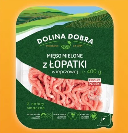 Dolina Dobra Mięso mielone z łopatki wieprzowej 400 g