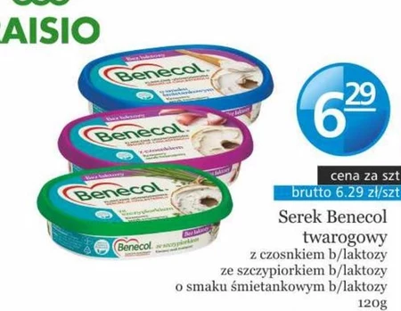 Benecol Kremowy serek twarogowy bez laktozy ze szczypiorkiem 120 g