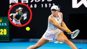 Iga Świątek i w kółku Cristina Bucksa