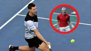 Hubert Hurkacz i w kółku Denis Szapowałow 