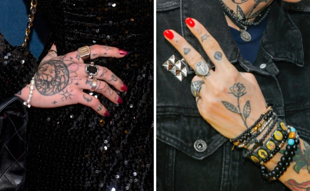 Tatuaże dłoni celebrytek