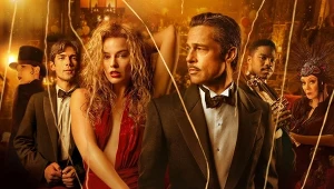 Margot Robbie i Brad Pitt na plakacie filmu "Babilon"