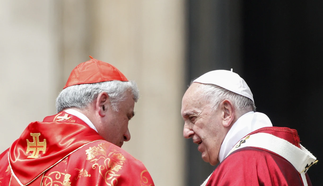 Kard. Konrad Krajewski i papież Franciszek