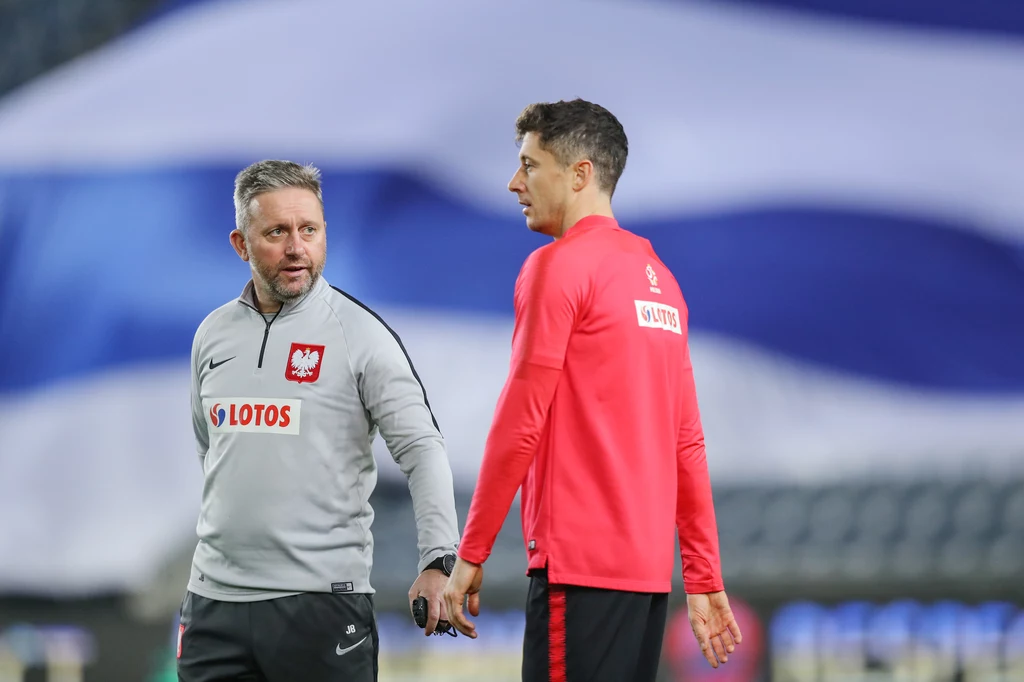 Jerzy Brzęczek i Robert Lewandowski Jerzy Brzęczek i Robert Lewandowski
