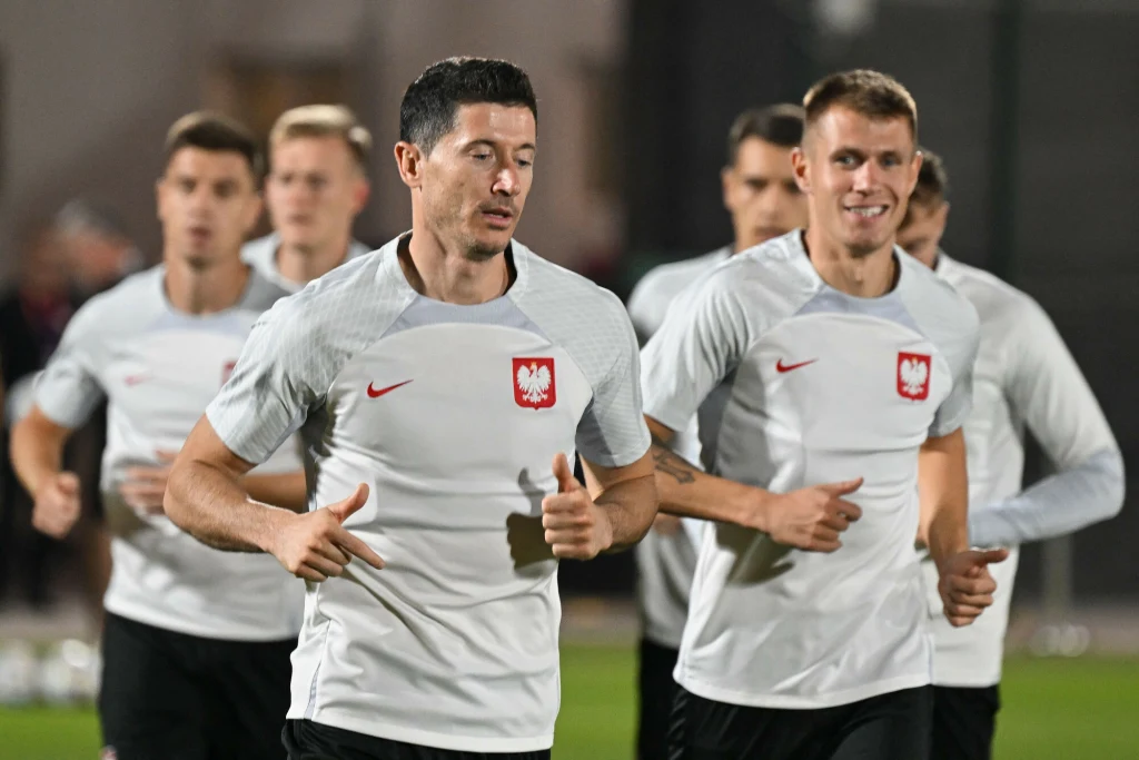 Reprezentacja Polski z Robertem Lewandowskim Reprezentacja Polski z Robertem Lewandowskim