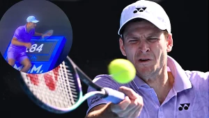 Hubert Hurkacz w czasie meczu z Sebastianem Korgą był bliski zrobienia sobie krzywdy