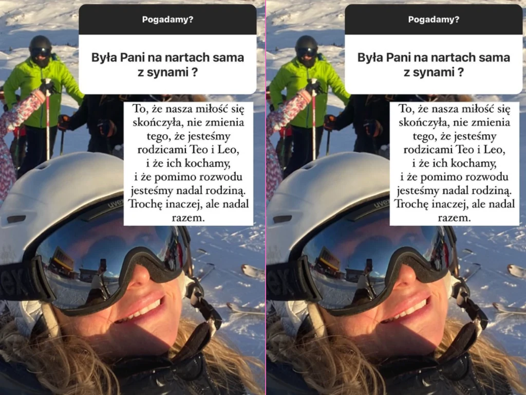 Sonia Bohosiewicz na nartach z byłym mężem i dziećmi