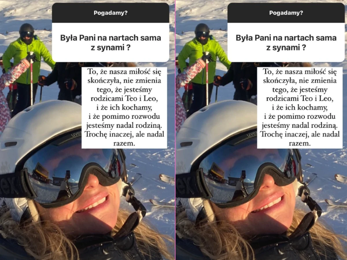 Sonia Bohosiewicz na nartach z byłym mężem i dziećmi