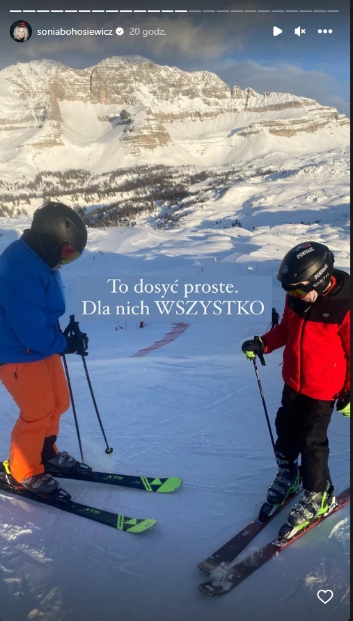 Sonia Bohosiewicz na nartach z byłym mężem i dziećmi