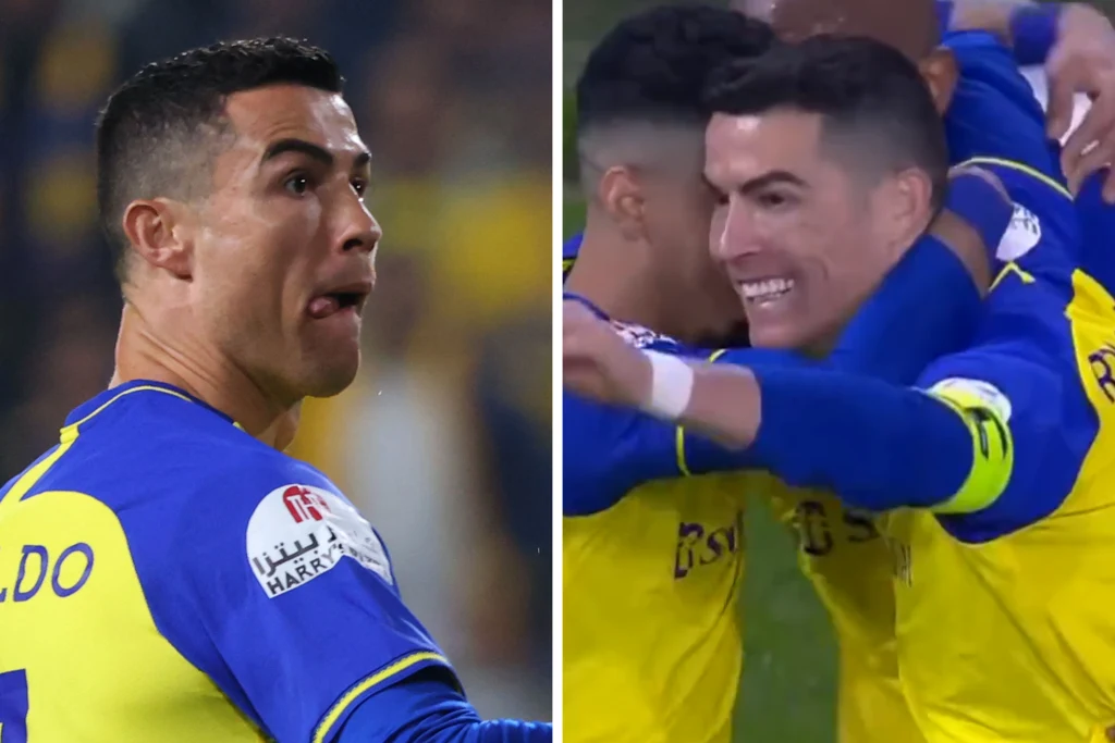 Cristiano Ronaldo podczas debiutu w barwach Al-Nassr Cristiano Ronaldo podczas debiutu w barwach Al-Nassr