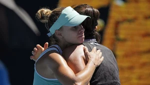 Magda Linette w meczu z Caroline Garcia