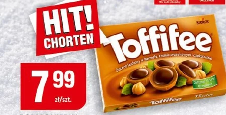 Toffifee Orzech laskowy w karmelu kremie orzechowym i czekoladzie 125 g (15 sztuk)