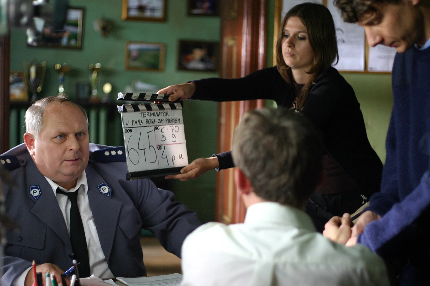 Andrzej Zaborski na planie filmu "U Pana Boga za piecem", fot. Wojciech Jakubiuk