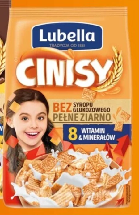 Lubella Mlekołaki Cinisy Zbożowe kwadraciki z cynamonem 250 g