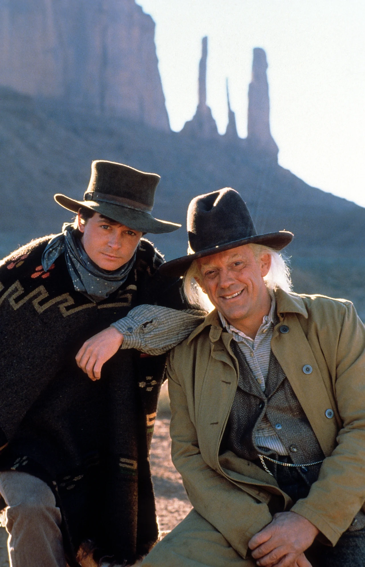 Michael J Fox i Christopher Lloyd na planie trzeciej części "Powrotu do przyszłości" Michael J Fox i Christopher Lloyd na planie trzeciej części "Powrotu do przyszłości"