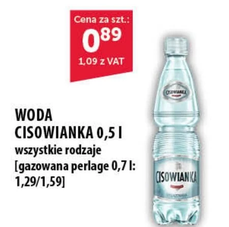 Cisowianka Naturalna woda mineralna gazowana niskosodowa 500 ml