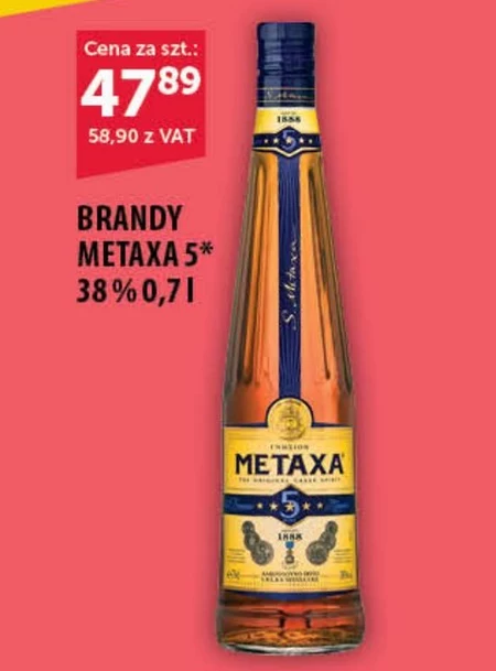 Metaxa Honey Shot Napój spirytusowy 700 ml