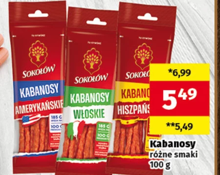 Sokołów Kabanosy włoskie 100 g