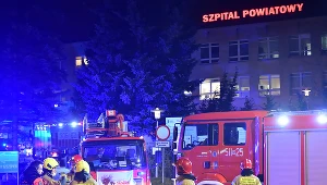Ewakuacja pacjentów i personelu medycznego ze Szpitalnego Oddziału Ratunkowego Szpitala Powiatowego w Mińsku Mazowieckim