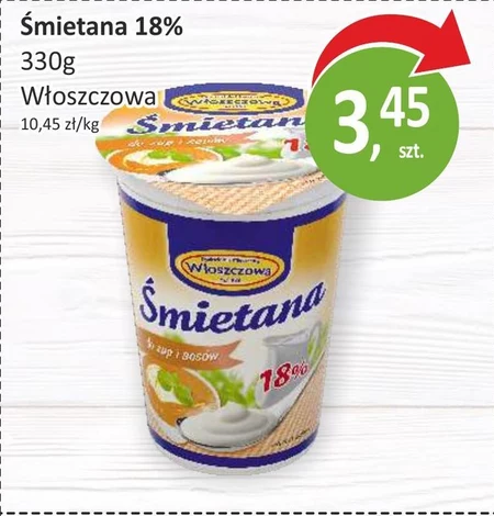 Włoszczowa Śmietana do zup i sosów 18% 330 g