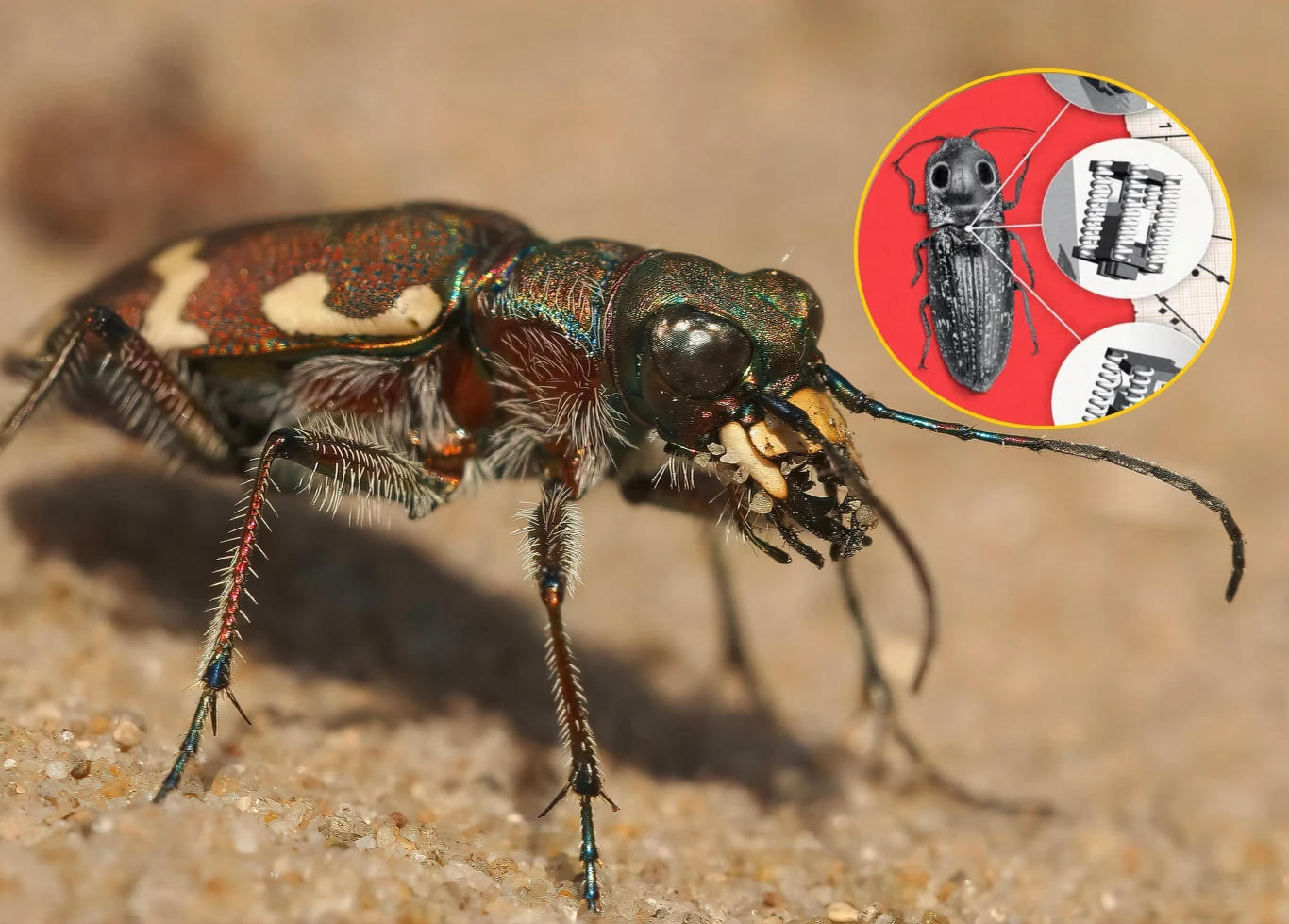 Mini-roboty zostały wyposażone w ten sam mechanizm skoków, jaki mają chrząszcze Mini-roboty zostały wyposażone w ten sam mechanizm skoków, jaki mają chrząszcze