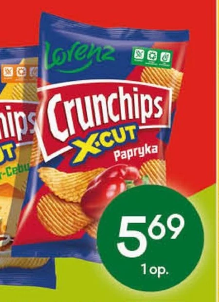 Crunchips X-Cut Chipsy ziemniaczane o smaku papryka 140 g