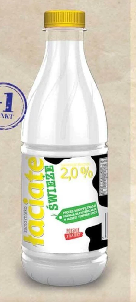 Łaciate Mleko świeże 2,0 % 1 l