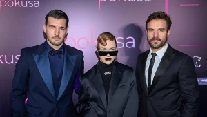 Andrea Preti, Helena Englert i Piotr Stramowski na premierze filmu "Pokusa"