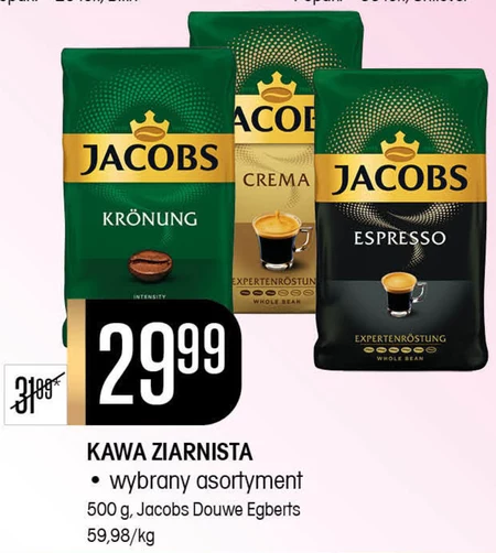 Jacobs Café Crema Gold Kawa ziarnista palona 500 g