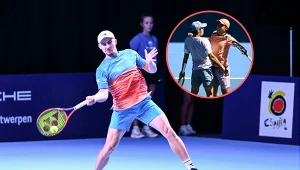 Jan Zieliński oraz w kółku Rinky Hijikata i Jason Kubler/PAP/EPA/LUKAS COCH