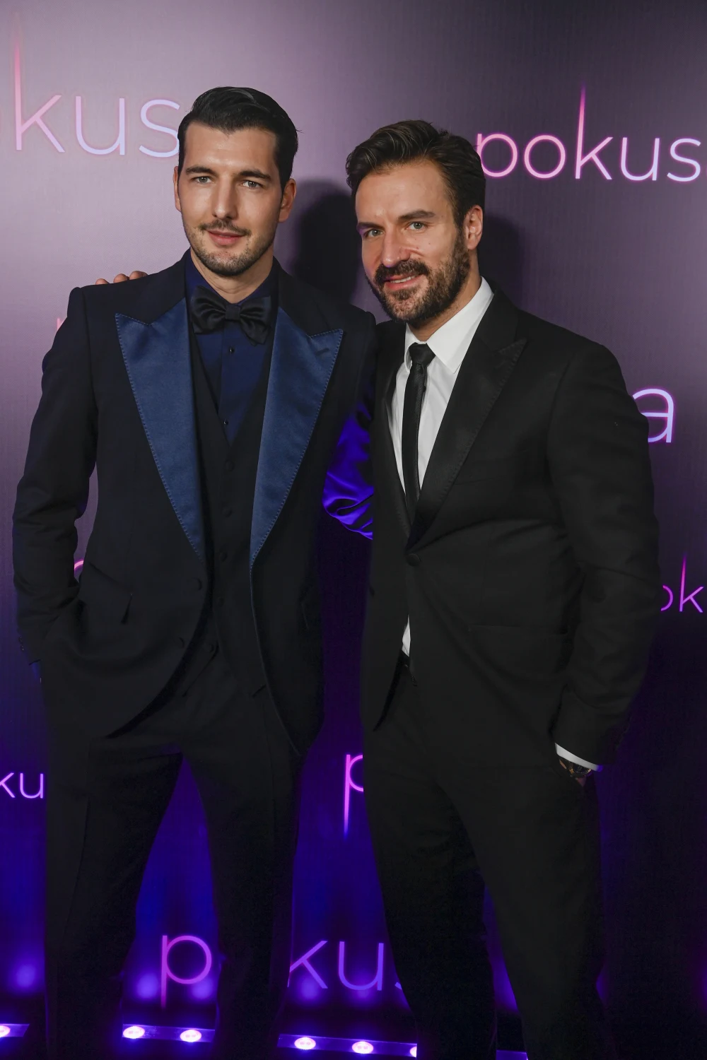 Andrea Preti i Piotr Stramowski na premierze filmu "Pokusa"