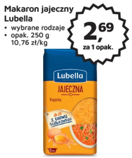 Lubella Jajeczna Makaron krajanka 250 g