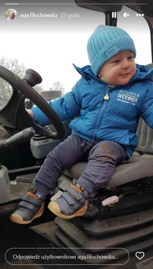 Adaś Filochowski, fot. z InstaStory Agnieszki Filochowskiej Adaś Filochowski, fot. z InstaStory Agnieszki Filochowskiej
