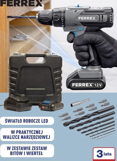 Wiertarko-wkrętarka Ferrex